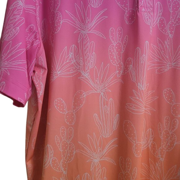 Chubbies Sunset Succulents Performance Polo Men 2XL Pink Orange Tropical XXL - Picture 6 of 10